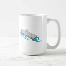 World War Two Aircraft Carrier Retro Coffee Mugs