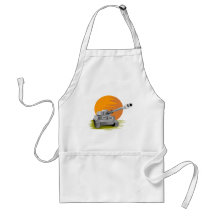 World War two battle tank panzer retro style Apron