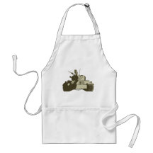 World War two battle tank panzer retro style Aprons