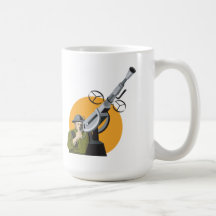 World War Two British Soldier Machine Gun Mugs