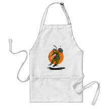 World war two soldier throwing grenade apron