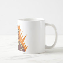 World war two soldier throwing grenade mug