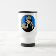 world war two soldier walkie talkie radio mugs