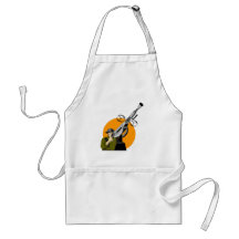 World war two soldier with anti-aircraft gun apron