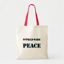 World-Wide Peace Budget Tote Canvas Bag