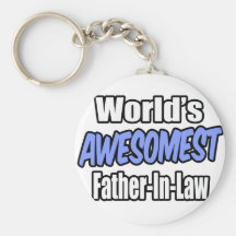 World's Awesomest Father-In-Law Keychains