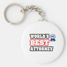 World's Best Attorney Keychains