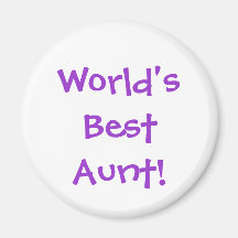 World's Best Aunt Magnets