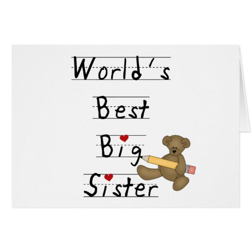 World's Best Big Sister Greeting Card