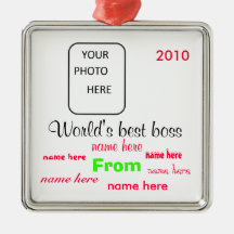 World's best boss Christmas Ornament