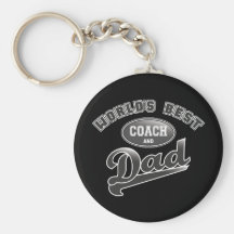 World's Best Coach & Dad Keychain