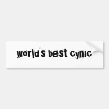 world's best cynic bumper stickers