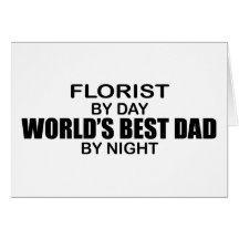 World's Best Dad by Night - Florist Card