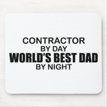 World's Best Dad - Contractor Mouse Pad