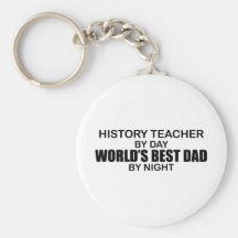 World's Best Dad - History Teacher Keychain