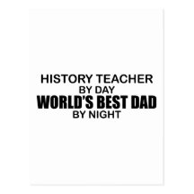 World's Best Dad - History Teacher Postcard