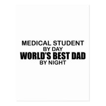 World's Best Dad - Medical Student Post Card