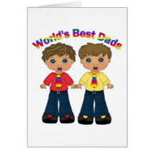World's Best Dads Gay Pride Gifts and Tees Card
