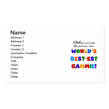 World's Best-est Gammie T-shirts and Gifts Business Card Templates
