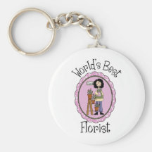 World's Best Florist Tees and Gifts Key Chains