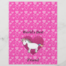 World's best friend cute unicorn flyer design