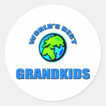 World's Best Grandkids Round Sticker