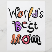 World's Best Mom Typography Full Color Flyer