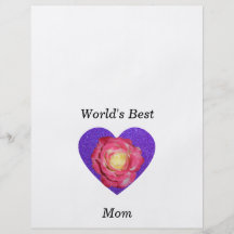 World's best mum pink rose flyer design
