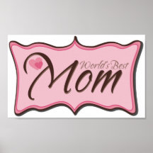 World's Best Mum Plaque Poster