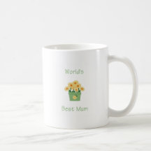 World's Best Mum (yellow flowers) Coffee Mug
