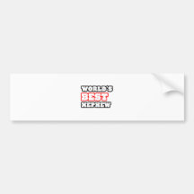 World's Best Nephew Bumper Sticker