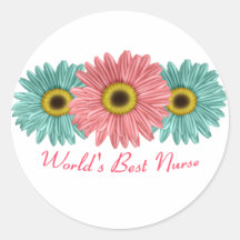 World's Best Nurse Round Sticker