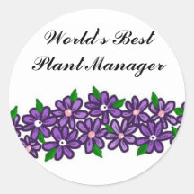 World's Best Plant Manager Sticker