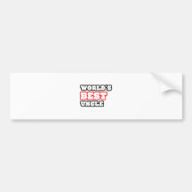 World's Best Uncle Bumper Stickers
