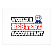 World's Bestest Accountant Post Cards