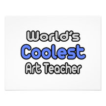 World's Coolest Art Teacher Personalised Invitation