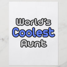 World's Coolest Aunt Full Color Flyer