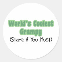 World's Coolest Grampy Round Stickers