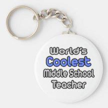 World's Coolest Middle School Teacher Key Chains