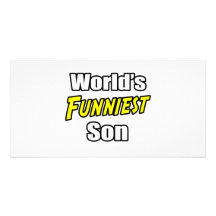 World's Funniest Son Custom Photo Card
