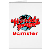 World's Greatest Barrister Greeting Card