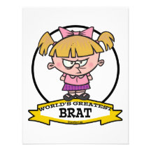 WORLDS GREATEST BRAT CARTOON CUSTOM ANNOUNCEMENTS