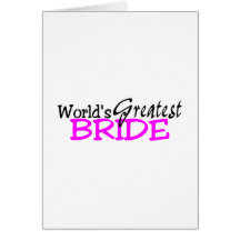 Worlds Greatest Bride Pink Black Cards