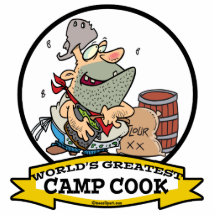 WORLDS GREATEST CAMP COOK MEN CARTOON PHOTO CUTOUTS