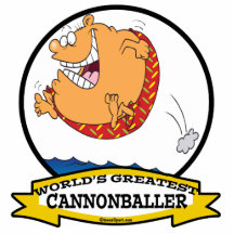 WORLDS GREATEST CANNONBALLER MEN CARTOON PHOTO CUT OUT