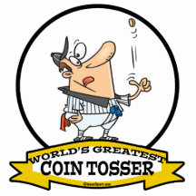 WORLDS GREATEST COIN TOSSER CARTOON PHOTO CUT OUT