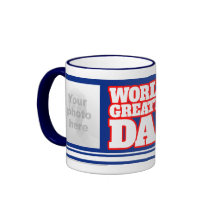 World's Greatest Dad add 2 photos blue mug