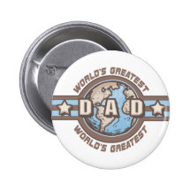 World's Greatest Dad Earth Logo T-shirts Gifts Buttons