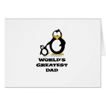 worlds greatest dad penguin greeting cards