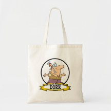 WORLDS GREATEST DORK II CARTOON CANVAS BAG